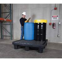 4-Drum Economy Ultra-Spill Pallet&reg;, 66 US gal. Spill Capacity, 53" x 53" x 11.8" Pryde Industrial Inc.
