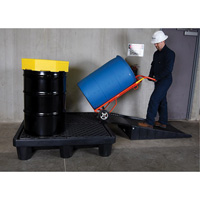 4-Drum Economy Ultra-Spill Pallet&reg;, 66 US gal. Spill Capacity, 53" x 53" x 11.8" Pryde Industrial Inc.
