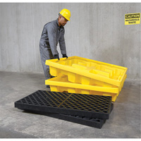 4-Drum Nestable Ultra-Spill Pallet&reg;, 66 US gal. Spill Capacity, 51" x 51" x 10" Pryde Industrial Inc.