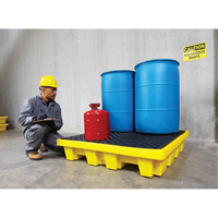 4-Drum Nestable Ultra-Spill Pallet&reg;, 66 US gal. Spill Capacity, 51" x 51" x 10" Pryde Industrial Inc.