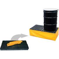 2-Drum Flexible Ultra-Spill Pallet&reg;, 66 US gal. Spill Capacity, 48" x 24" x 14" Pryde Industrial Inc.