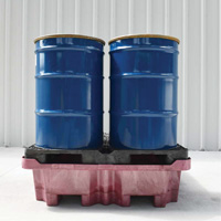 4-Drum Ultra-Spill King&reg; Drum Spill Pallet, 85 US gal. Spill Capacity, 51" x 51" x 17.5" Pryde Industrial Inc.