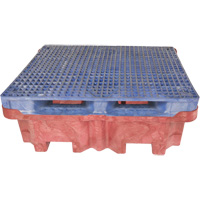 4-Drum Ultra-Spill King&reg; Flat Deck Spill Pallet, 85 US gal. Spill Capacity, 51" x 51" x 17.5" Pryde Industrial Inc.