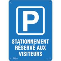 Enseigne  Stationnement r&eacute;serv&eacute; aux visiteurs , 10" x 14", Plastique, Français avec pictogramme Pryde Industrial Inc.