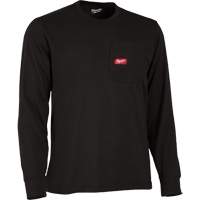 Gridiron Long-Sleeved Pocket-T-Shirt, Men's, Small, Black Pryde Industrial Inc.