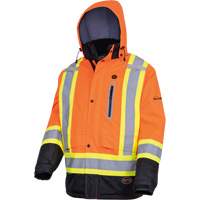 5407 Manteau de s&eacute;curit&eacute; imperm&eacute;able, isol&eacute;e et chauff&eacute;e, Hommes, Petit, Orange haute visibilit&eacute; Pryde Industrial Inc.
