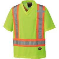 6989 Traffic Micro Mesh T-Shirt, X-Small, High Visibility Lime-Yellow Pryde Industrial Inc.