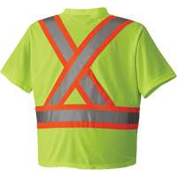 6989 Traffic Micro Mesh T-Shirt, X-Small, High Visibility Lime-Yellow Pryde Industrial Inc.