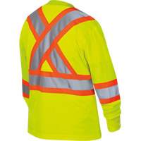 6969 Women's Bird's-Eye Long-Sleeved Safety Shirt, Polyester, X-Small, High Visibility Lime-Yellow Pryde Industrial Inc.