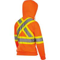 6924W Women's Fleece Hoodie with Zipper, Polyester, X-Small, High Visibility Orange Pryde Industrial Inc.