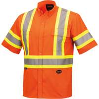 4442 Ultra Cool Short-Sleeved Safety Shirt, Cotton, Small, High Visibility Orange Pryde Industrial Inc.