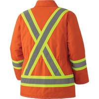 5537A Parka de s&eacute;curit&eacute; matelass&eacute; en canevas de coton, Orange haute visibilit&eacute;, Petit Pryde Industrial Inc.