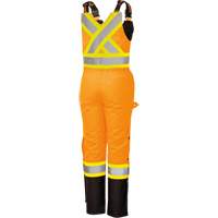 5040BBW Combinaison de s&eacute;curit&eacute; imperm&eacute;able haute visibilit&eacute; pour femmes, Polyester, T-petit, Noir/Orange haute visibilit&eacute; Pryde Industrial Inc.