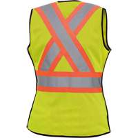 489 Women's High-Visibility Safety Tear-Away Vest, High Visibility Lime-Yellow, X-Small, Polyester Pryde Industrial Inc.