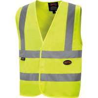 6886 High-Visibility Tricot Safety Vest, High Visibility Lime-Yellow, Small, Polyester Pryde Industrial Inc.