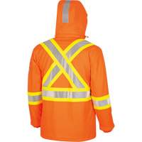 5884 Manteau imperm&eacute;able ignifuge et r&eacute;sistant aux arcs &eacute;lectriques avec capuchon Flash-Gard, Petit, Orange haute visibilit&eacute;, 51 cal/cm² Pryde Industrial Inc.