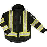 Ripstop 4-in-1 Safety Jacket, Polyester, Black, X-Small Pryde Industrial Inc.