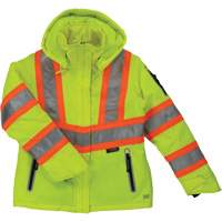 Womens Insulated Flex Safety Jacket, Polyester, High Visibility Lime-Yellow, X-Small Pryde Industrial Inc.