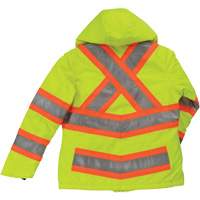 Womens Insulated Flex Safety Jacket, Polyester, High Visibility Lime-Yellow, X-Small Pryde Industrial Inc.