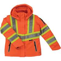 Womens Insulated Flex Safety Jacket, Polyester, High Visibility Orange, X-Small Pryde Industrial Inc.