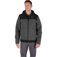 Veste chauffante M12 QuietShell avec pile, Hommes, Petit, Gris Pryde Industrial Inc.