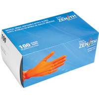 Gants d'examen de poids lourd &agrave; prise tactile, Petit, Nitrile, 8 mils, Sans poudre, Orange Pryde Industrial Inc.