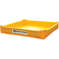 Berme de confinement compacte Mini-Berm en PVC jaune, Capacit&eacute; 34 gal. US, 3' la x 3' lo x 6" h Pryde Industrial Inc.