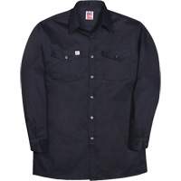 Long-Sleeve Industrial Work Shirt, Men's, Small, Navy Blue Pryde Industrial Inc.