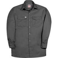 Premium Long-Sleeve Work Shirt, Men's, Small, Charcoal Pryde Industrial Inc.