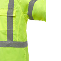 Bisley&reg; X-Back Long Sleeve Work Shirt with X-Airflow, Poly-Cotton, Small, High Visibility Lime-Yellow Pryde Industrial Inc.