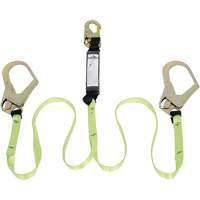 SA-54022-4 Shock Absorbing Lanyard, 4', Form Hook Center, Snap Hook Leg Ends, Polyester Pryde Industrial Inc.