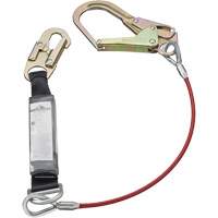 SA-5502-6 Shock Absorbing Lanyard, 6', Form Hook Center, Snap Hook Leg Ends, Galvanized Steel Pryde Industrial Inc.