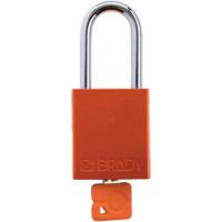 Cadenas de verrouillage de s&eacute;curit&eacute; Velocity Plus, Orange, Cl&eacute;s identiques, Aluminium, Largeur de 1-1/2" Pryde Industrial Inc.