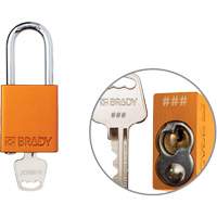 Cadenas de verrouillage de s&eacute;curit&eacute; Velocity Plus, Orange, Cl&eacute;s identiques, Aluminium, Largeur de 1-1/2" Pryde Industrial Inc.