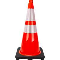 Premium Traffic Cone, 28", Orange, 4" & 6" Reflective Collar(s) Pryde Industrial Inc.