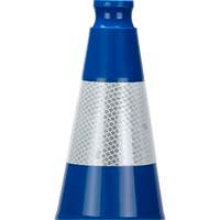 Premium Traffic Cone, 28", Blue, 4" Reflective Collar(s) Pryde Industrial Inc.
