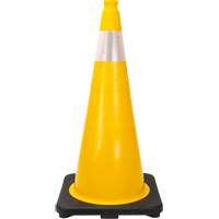 Premium Traffic Cone, 28", Yellow, 4" Reflective Collar(s) Pryde Industrial Inc.