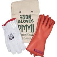 Rubber Electrical Insulating Glove Kit, ASTM Class 0, Size 8, 11" L Pryde Industrial Inc.