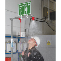 Combination Shower with Closed ABS Bowl & Top Inlet, Pedestal Pryde Industrial Inc.