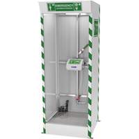 Emergency Cubicle Shower & Covered Eye & Face Wash with Sump Pump Pryde Industrial Inc.