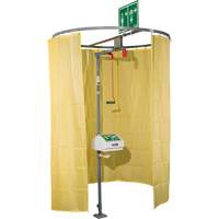 Pipe Mounted Safety Shower Modesty Curtain Pryde Industrial Inc.