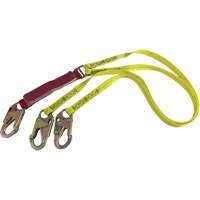 External Energy Absorber Lanyard with 3/4" Hooks, 6', Snap Hook Center, Snap Hook Leg Ends, Polyester Pryde Industrial Inc.