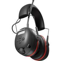 Black & Red Air Defender AM/FM Earmuffs, Headband Style, 24 dB Pryde Industrial Inc.