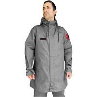 CoreMAX FR 35" Jacket with Attached Hood, Small, Grey Pryde Industrial Inc.