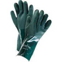 Double Dipped Green Gloves, 14" L, PVC, Cotton Jersey Inner Lining, 70-mil Pryde Industrial Inc.