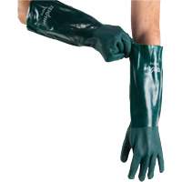 Double Dipped Green Gloves, 18" L, PVC, Cotton Jersey Inner Lining, 70-mil Pryde Industrial Inc.