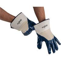 Gants &agrave; poignet de s&eacute;curit&eacute; de poids lourd, 11/2T-Grand, R&ecirc;vetement Nitrile, Enveloppe en Coton Pryde Industrial Inc.