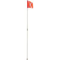 Heavy-Duty Safety Whip, Threaded Mount, 8' High, Orange with Reflective X Pryde Industrial Inc.