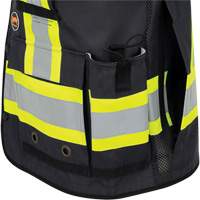 6679 High-Visibility Antimicrobial Mesh-Back Surveyor Vest, Black, Small, Polyester Pryde Industrial Inc.