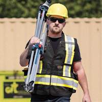 6679 High-Visibility Antimicrobial Mesh-Back Surveyor Vest, Black, Small, Polyester Pryde Industrial Inc.